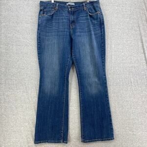Levi 515 Jeans Womens 16 Medium Blue Denim Boot Cut Distressed 5 Pocket Stretch